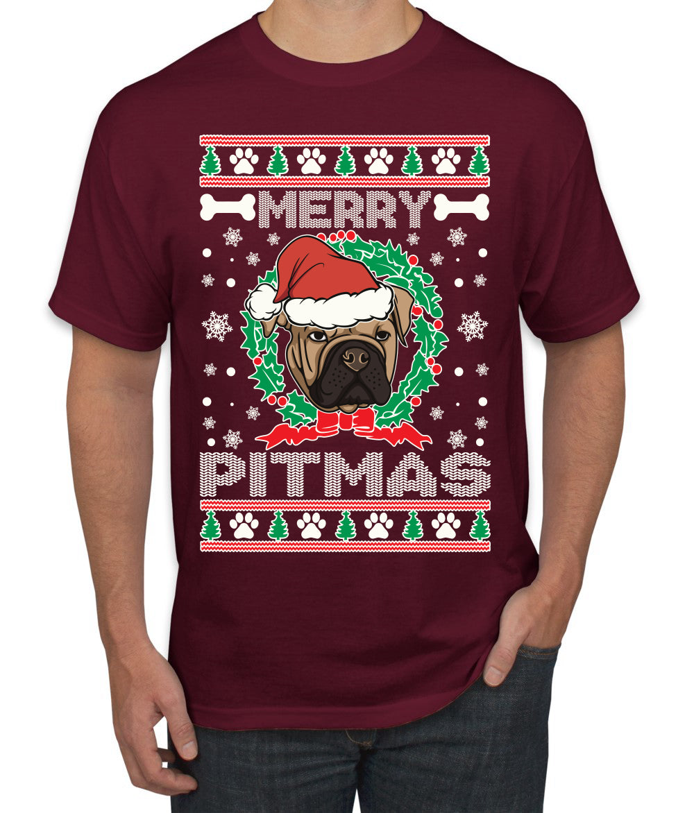 Merry Pitmas Christmas Men's Graphic T-Shirt