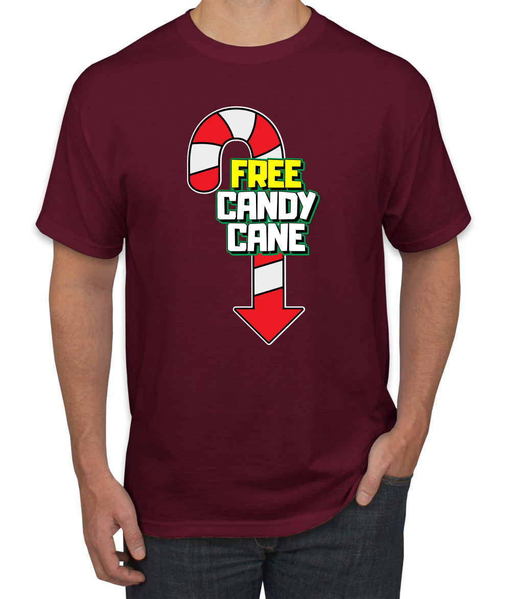 Free Candy Cane Christmas Men's Graphic T-Shirt