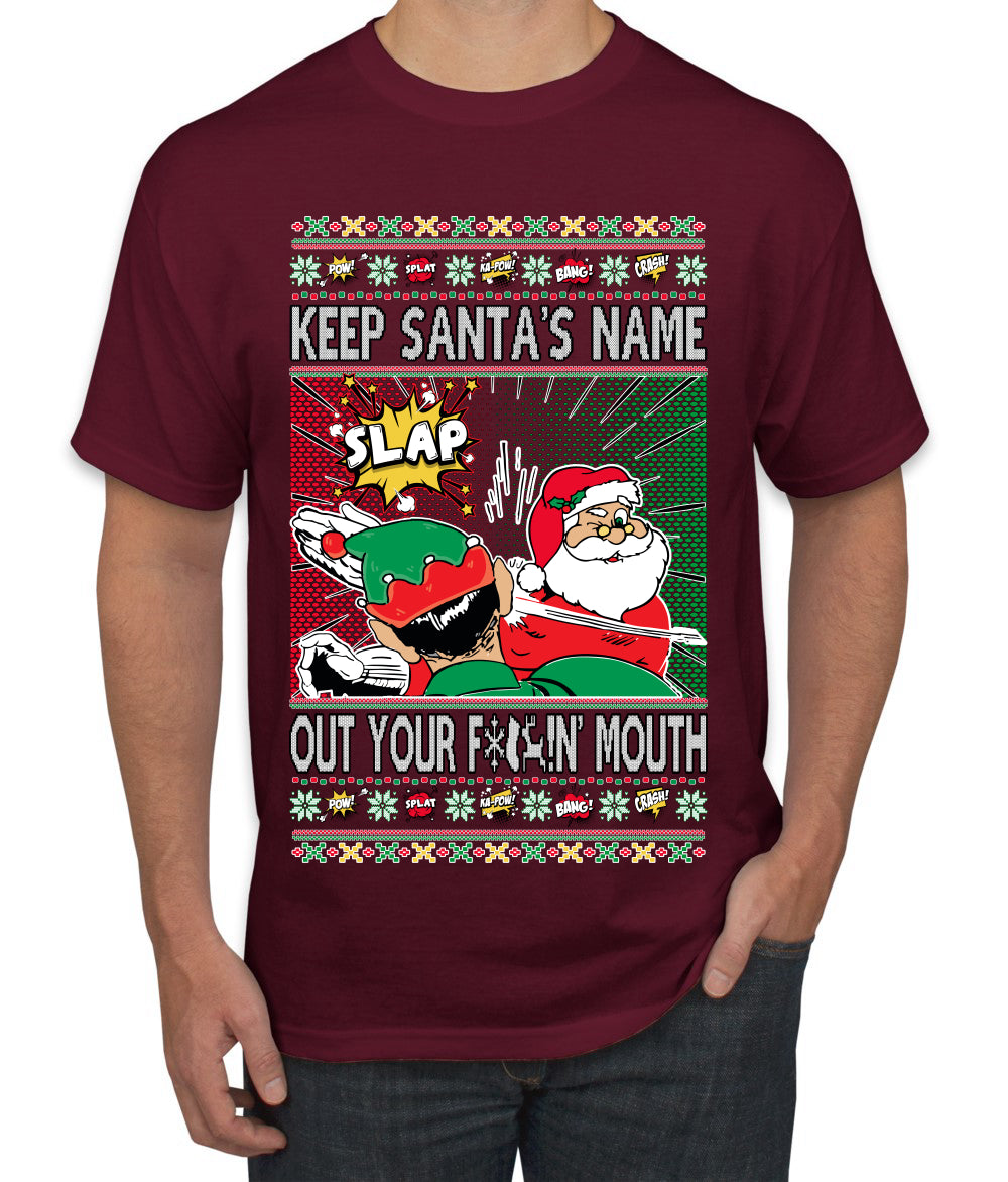 Will Chris Slapping Meme Award Show Cartoon Ugly Christmas Sweater Men's Graphic T-Shirt