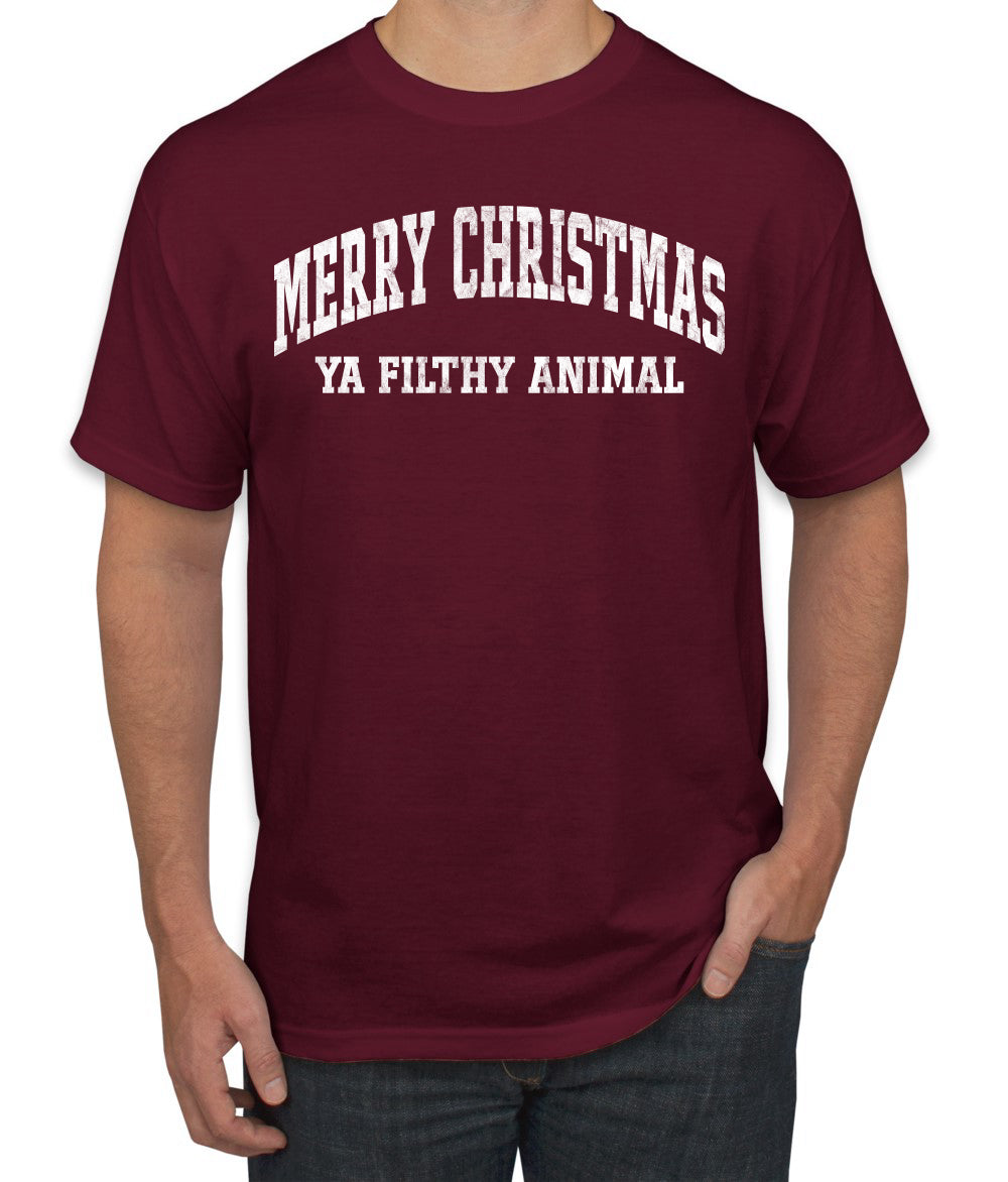 Vintage Movie Quote Merry Christmas Filthy Animal Christmas Men's T-Shirt