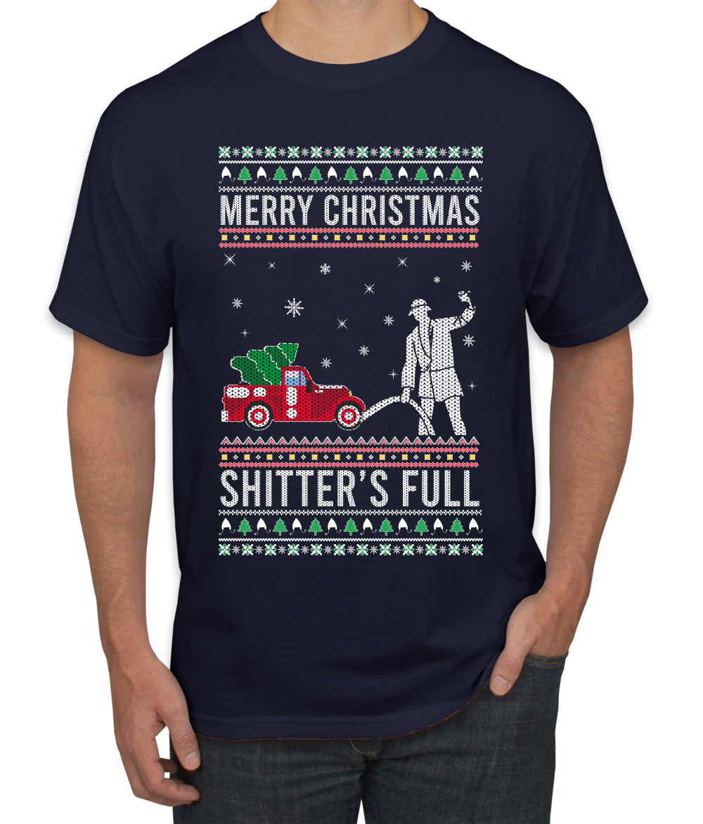 Merry Christmas Shitter's Full Christmas Vacation Ugly Christmas Sweater Men's Graphic T-Shirt
