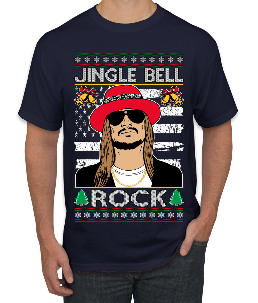 Jingle Bell Rock Kid Rapper Country Music Ugly Christmas Sweater Men's T-Shirt