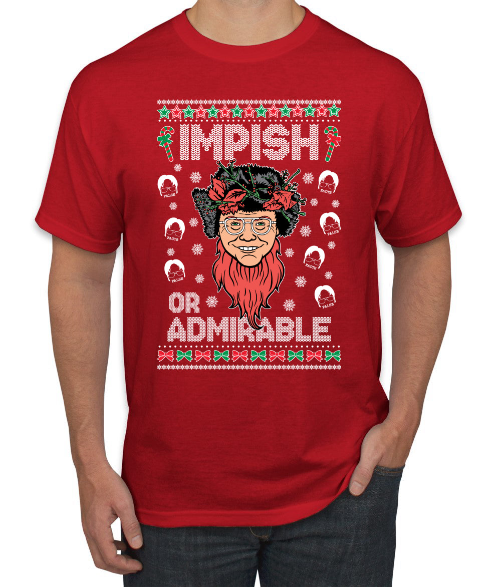 Impish or Admirable Dwight Schrute Ugly Christmas Sweater Men's Graphic T-Shirt