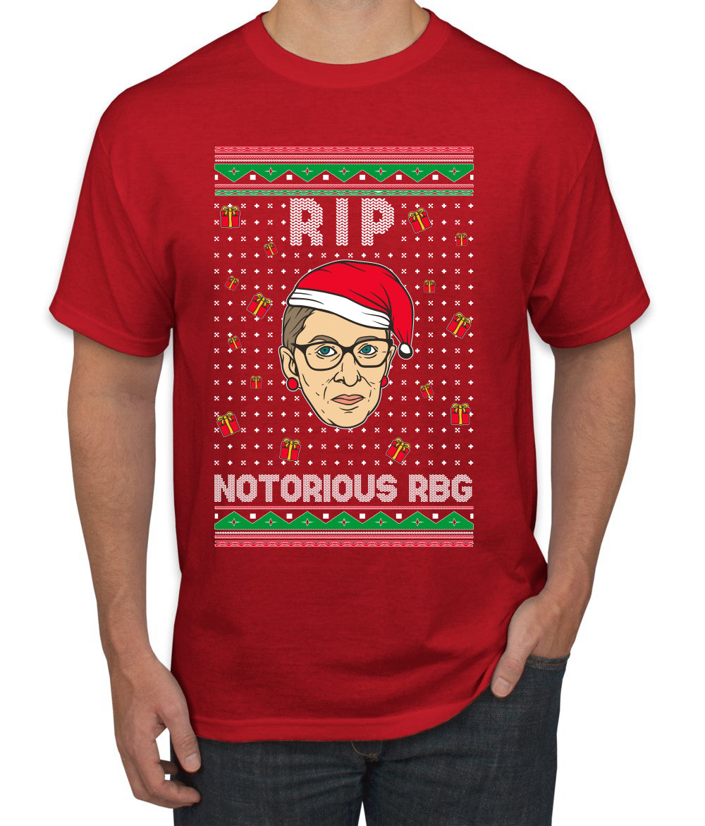 RIP Notorious RBG Ruth Bader Ginsburg Ugly Christmas Sweater Men's Graphic T-Shirt