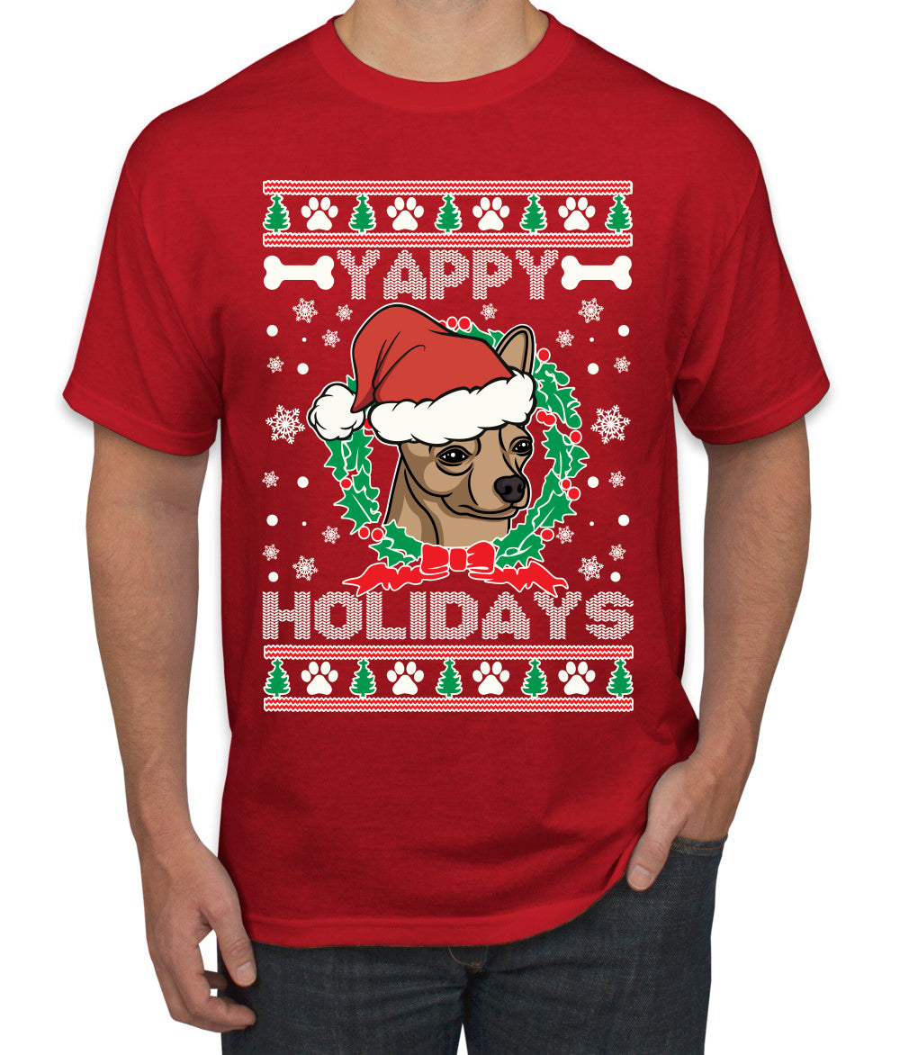 Yappy Holidays Christmas Men's Graphic T-Shirt