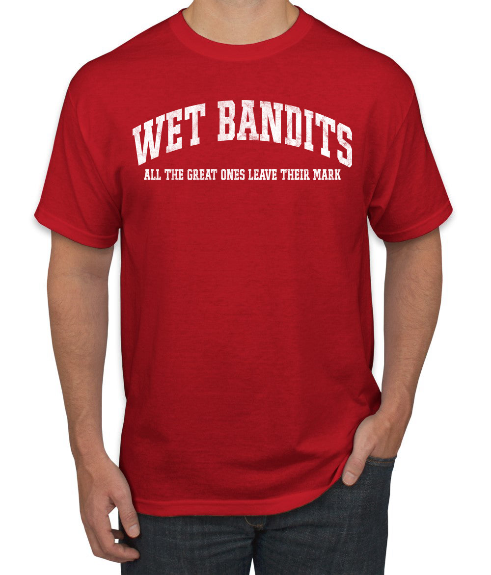 Vintage Movie Quote Wet Bandits Leave They're Mark Christmas Men's T-Shirt