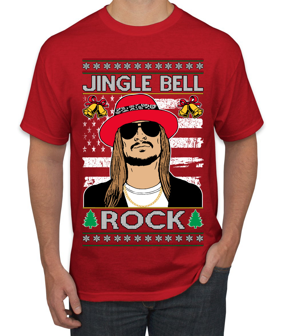 Jingle Bell Rock Kid Rapper Country Music Ugly Christmas Sweater Men's T-Shirt