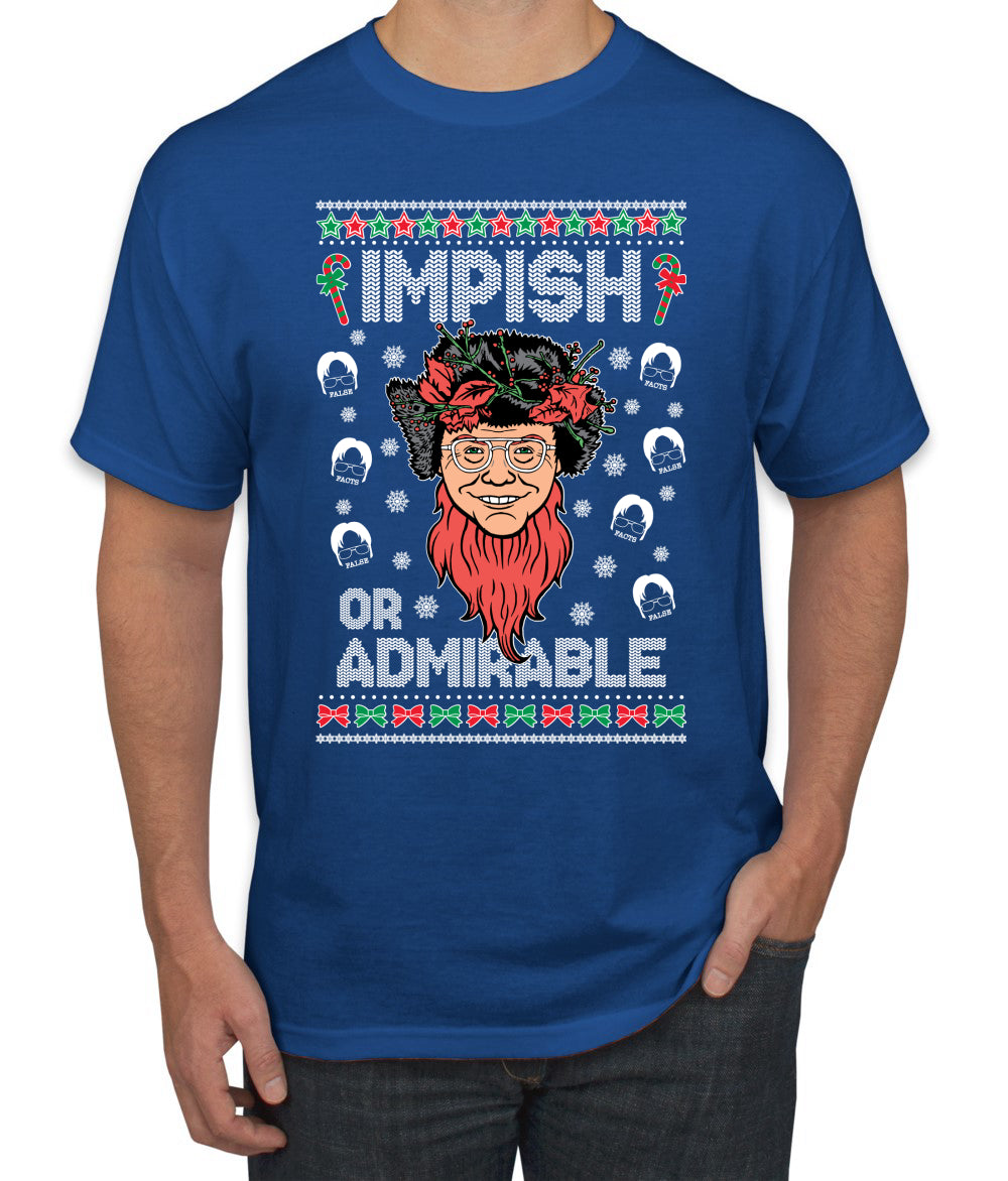 Impish or Admirable Dwight Schrute Ugly Christmas Sweater Men's Graphic T-Shirt
