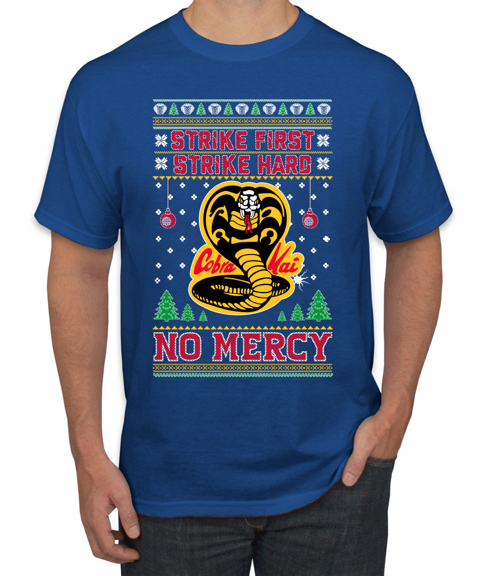 Strike First Strike Hard No Mercy Xmas Ugly Christmas Sweater Men's Graphic T-Shirt