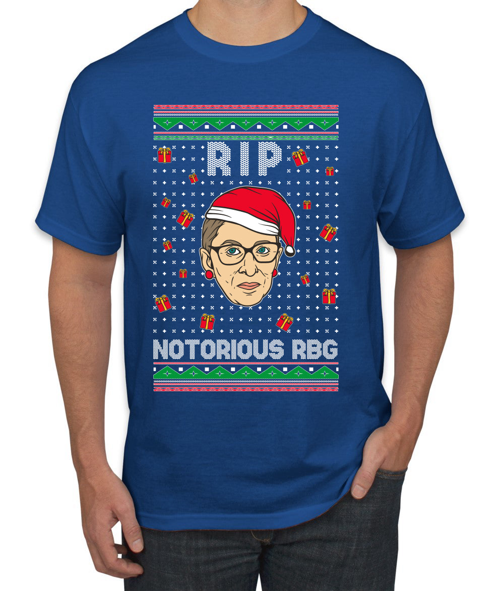 RIP Notorious RBG Ruth Bader Ginsburg Ugly Christmas Sweater Men's Graphic T-Shirt