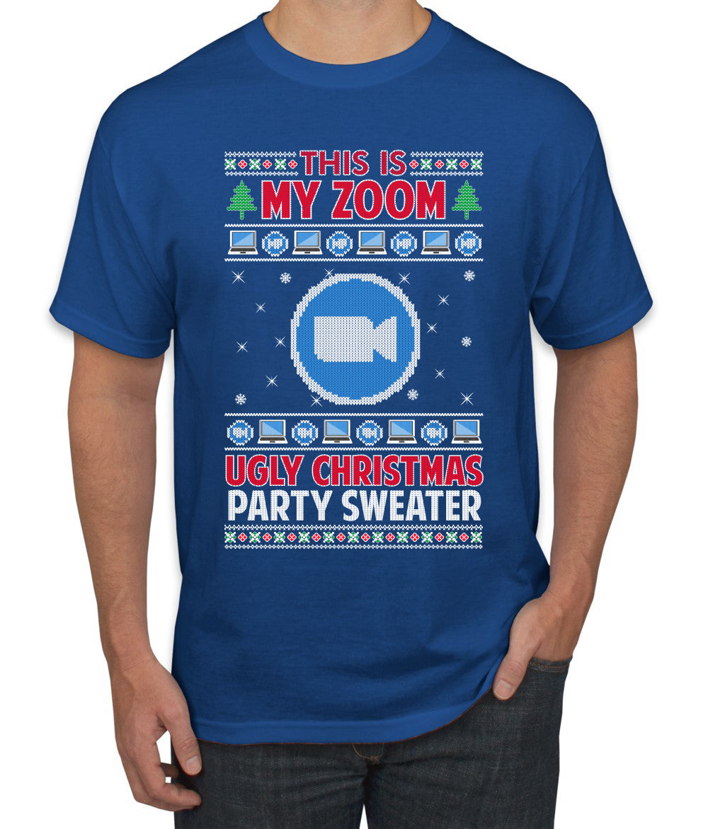 This Is My Zoom Ugly Christmas Party Sweater Ugly Christmas Sweater Men's Graphic T-Shirt