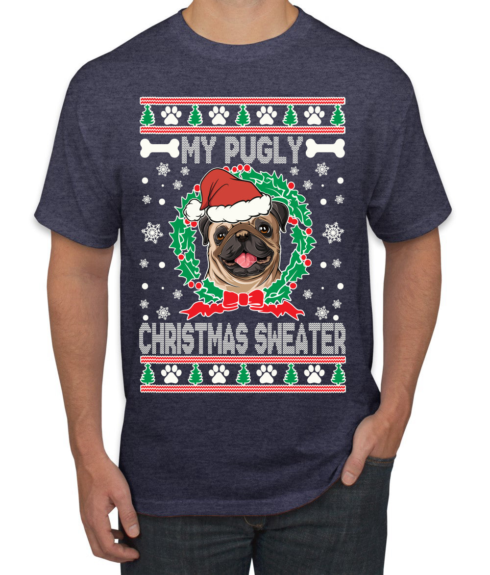 My Pugly Christmas Sweater Christmas Men's Graphic T-Shirt
