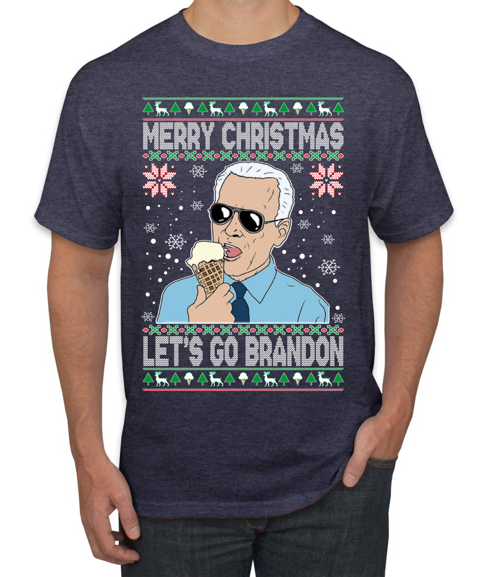Merry Christmas Let's Go Brandon Christmas Men's Graphic T-Shirt