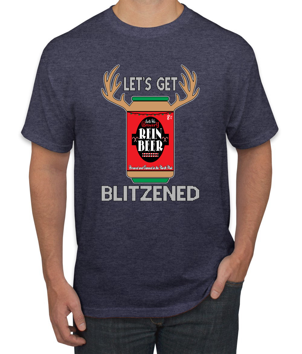 Let's Get Blitzened Christmas Men's Graphic T-Shirt