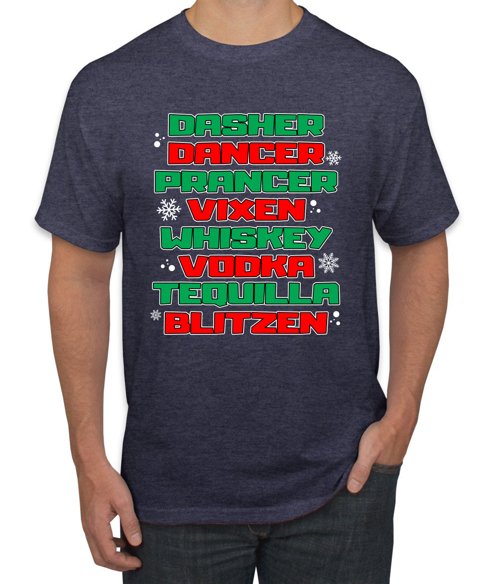 Drunken Reindeer Christmas Men's Graphic T-Shirt
