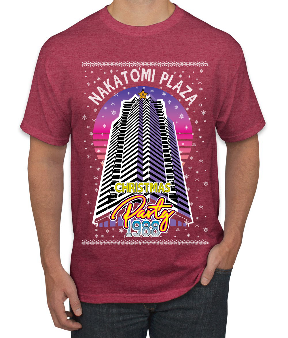 Retro Nakatomi Plaza 1988 Holiday Party Ugly Christmas Sweater Men's T-Shirt