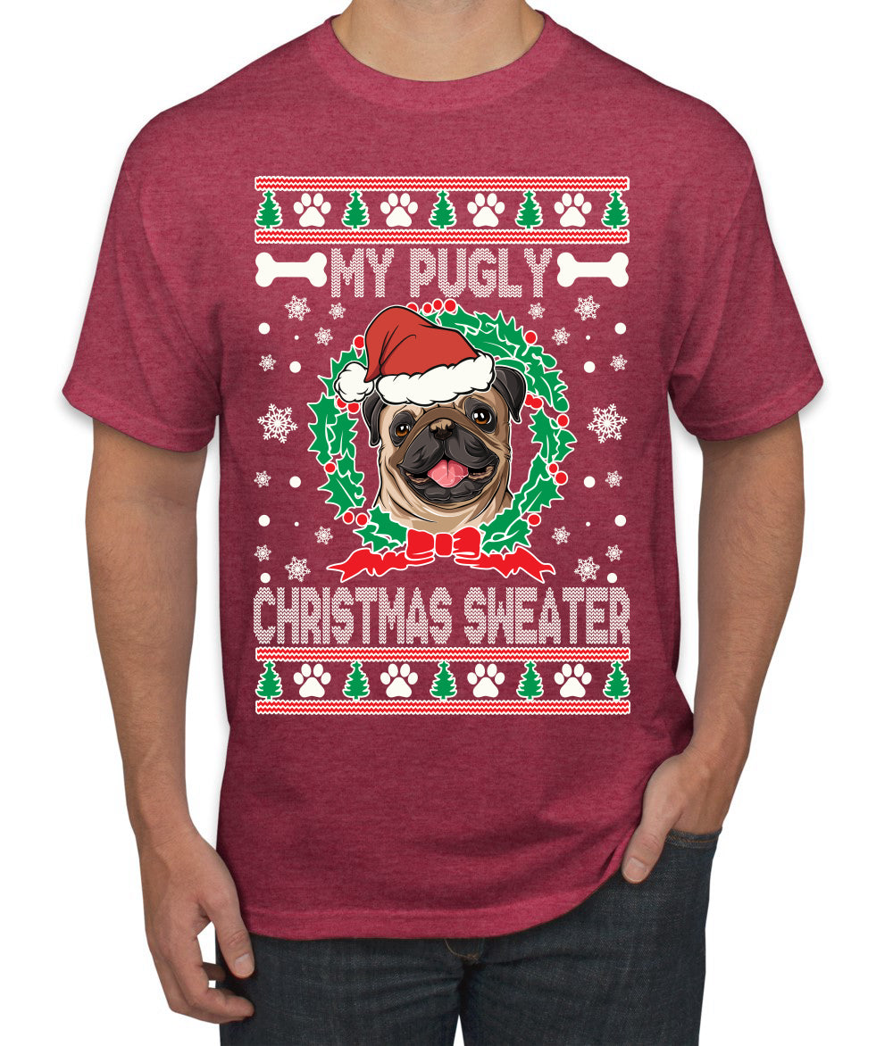 My Pugly Christmas Sweater Christmas Men's Graphic T-Shirt