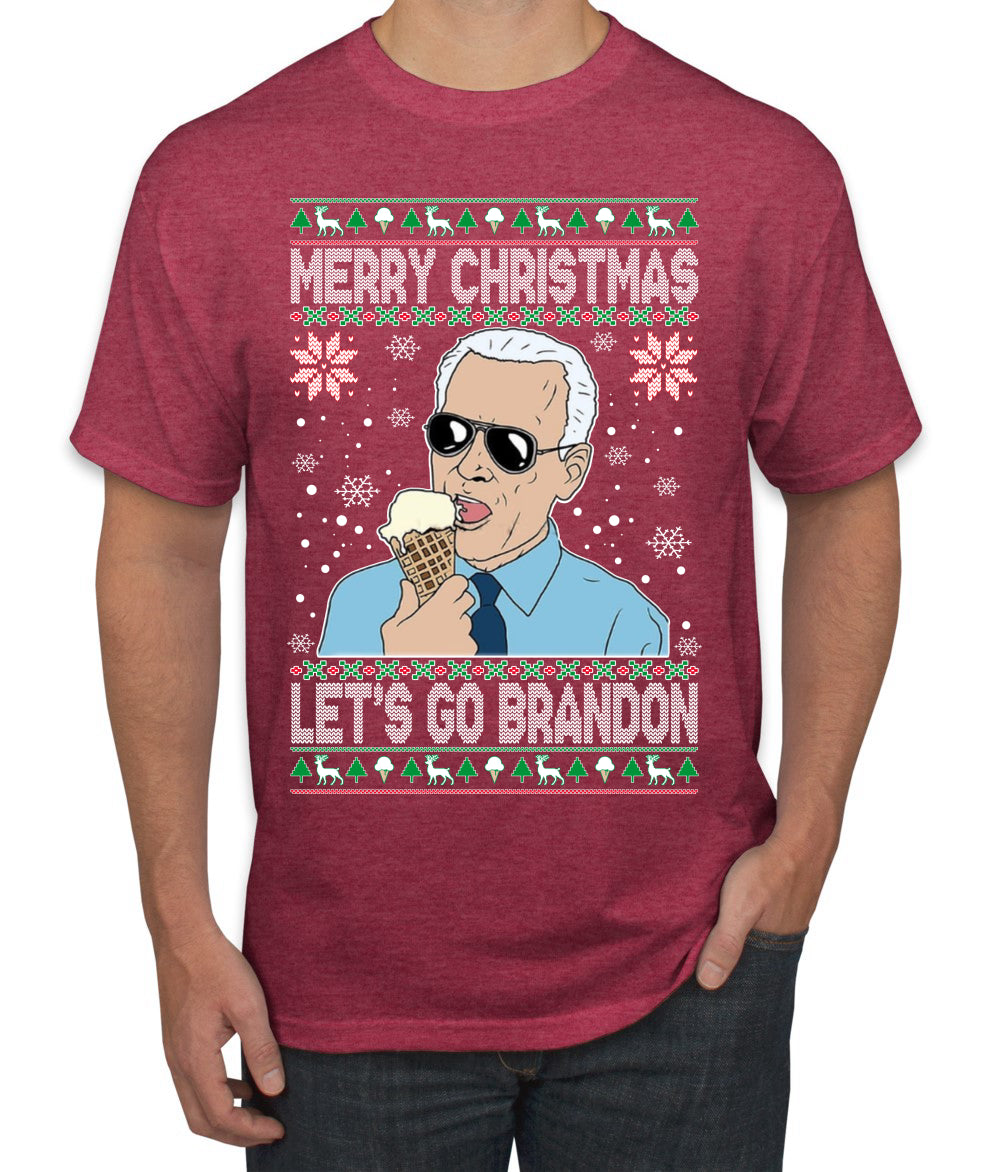 Merry Christmas Let's Go Brandon Christmas Men's Graphic T-Shirt