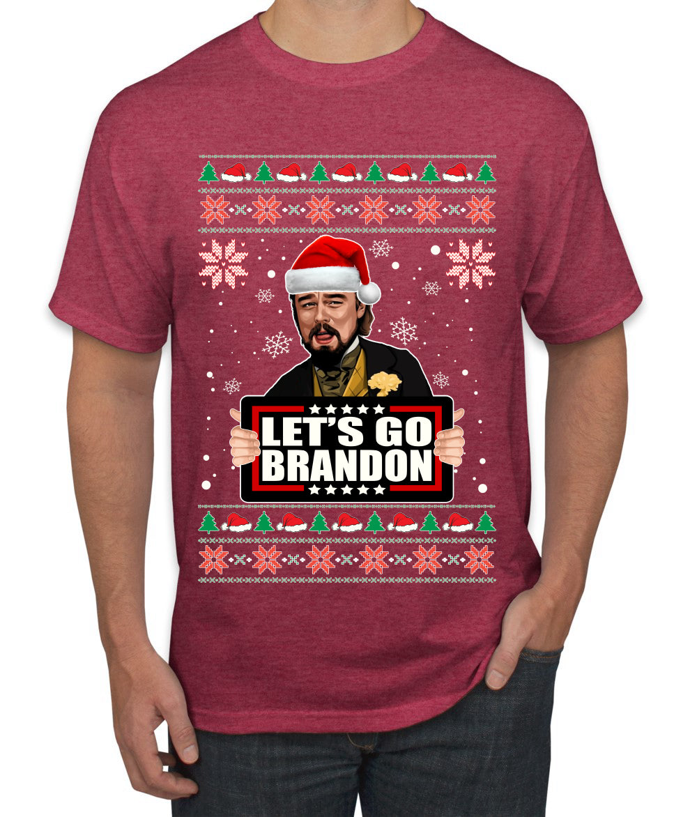 Let's Go Brandon Leo Laughing Meme Ugly Christmas Sweater Men's Graphic T-Shirt