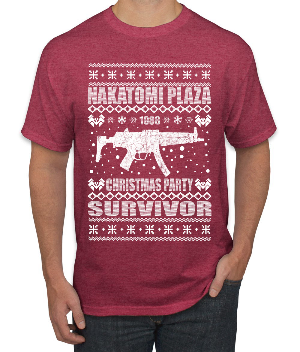 Nakatomi Plaza Christmas Party Survivor 1988 Ugly Christmas Sweater Men's Graphic T-Shirt