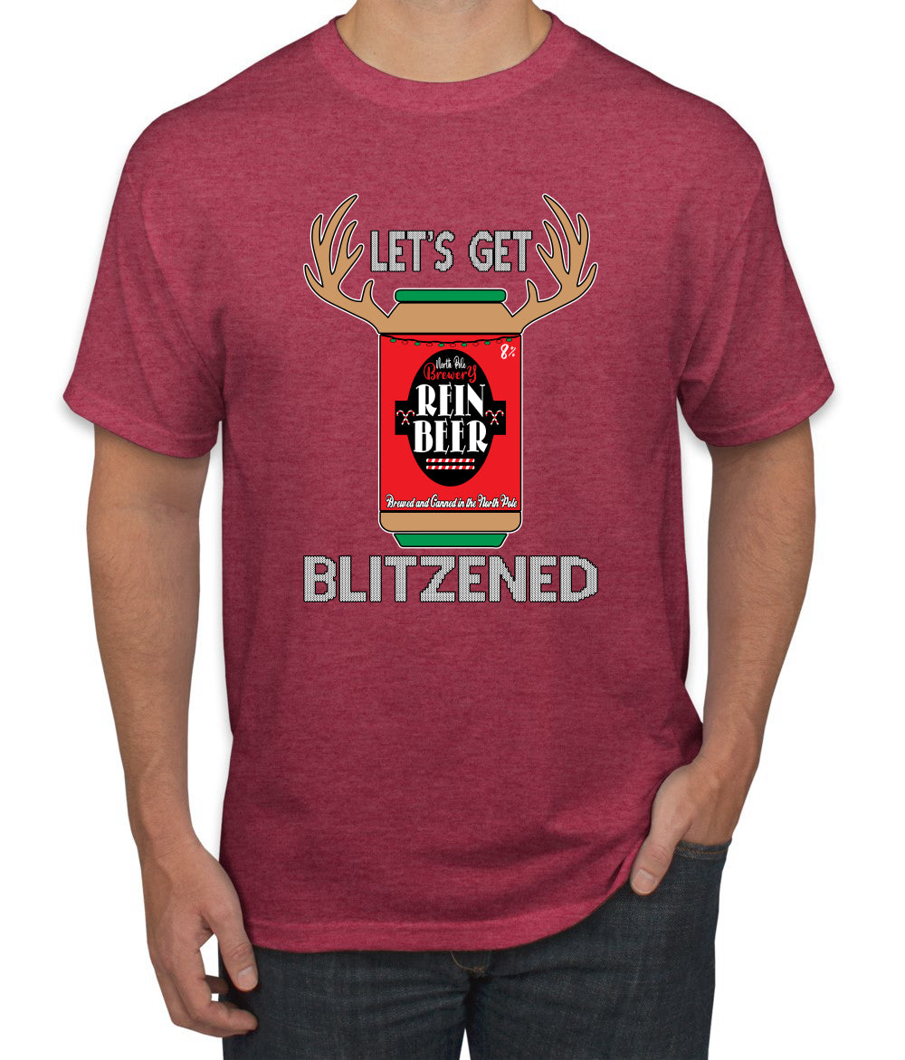 Let's Get Blitzened Christmas Men's Graphic T-Shirt