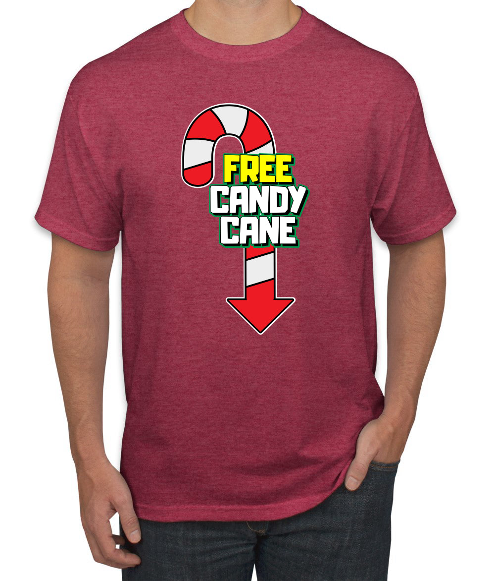 Free Candy Cane Christmas Men's Graphic T-Shirt