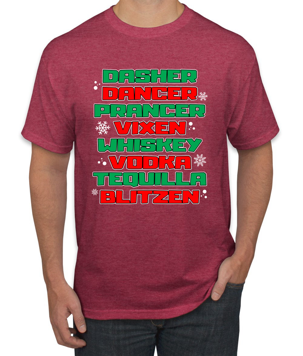 Drunken Reindeer Christmas Men's Graphic T-Shirt