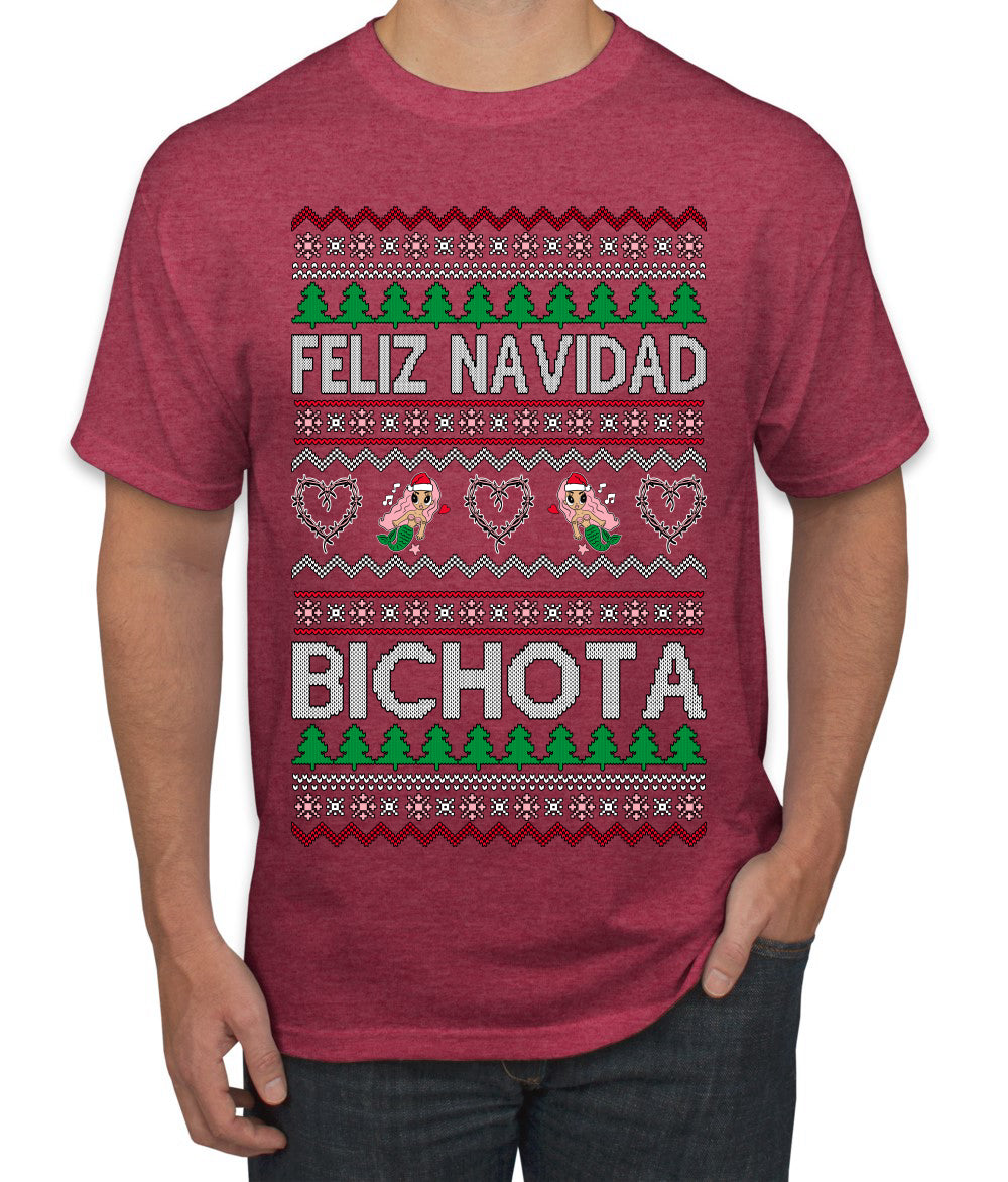 Feliz Navidad Bichota Ugly Christmas Sweater Men's T-Shirt