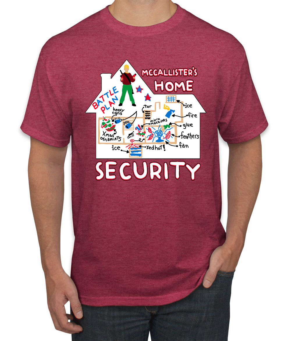 McCallister's Home Security Battle Plans Alone Christmas Men's T-Shirt