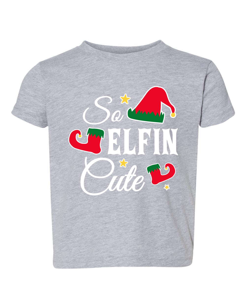 So Elfin Cute Christmas Toddler Crew Graphic T-Shirt