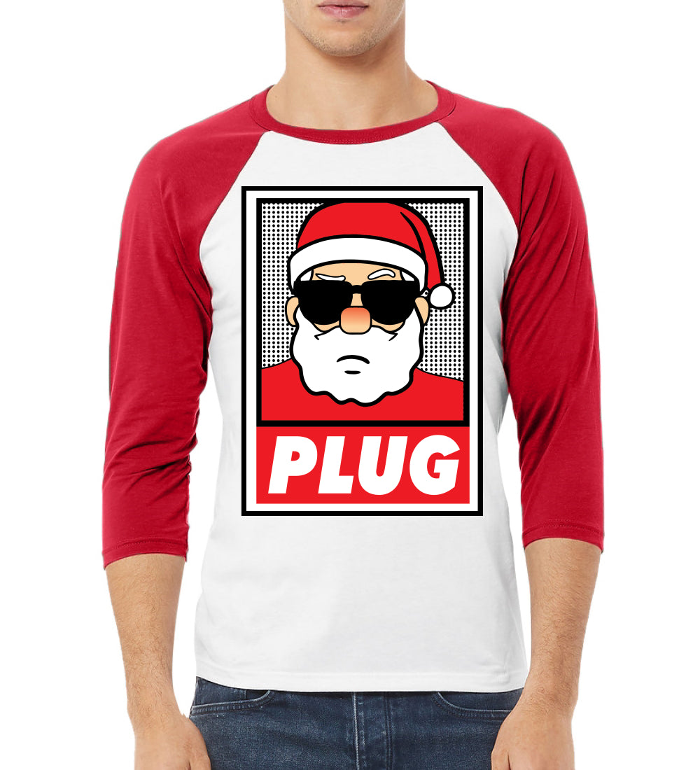 Santa Claus Plug Escobar Narcos Funny Christmas 3/4 Sleeve Raglan Unisex Baseball Tee