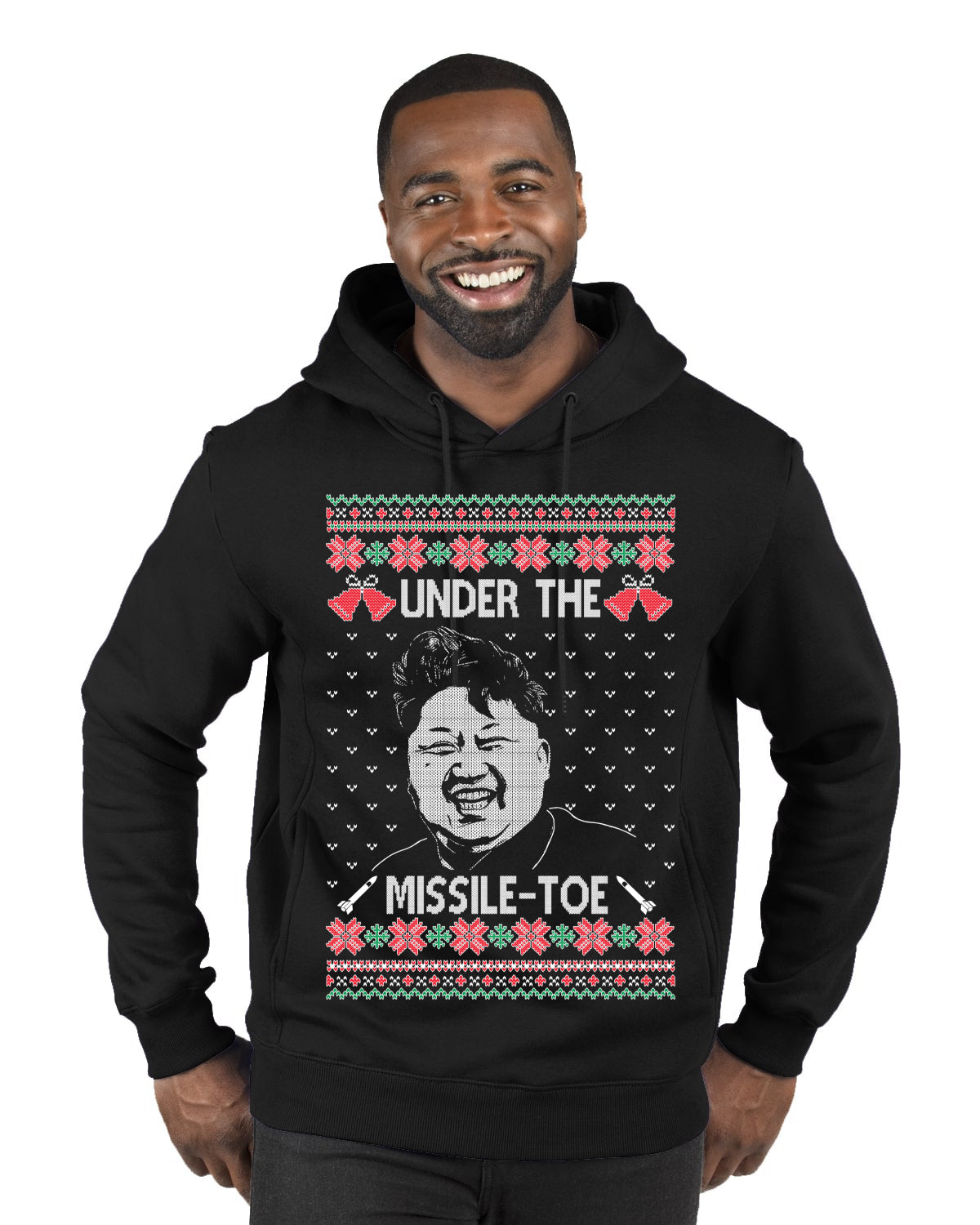 Under The Missle Toe Ugly Christmas Sweater Premium Graphic Hoodie Sweatshirt