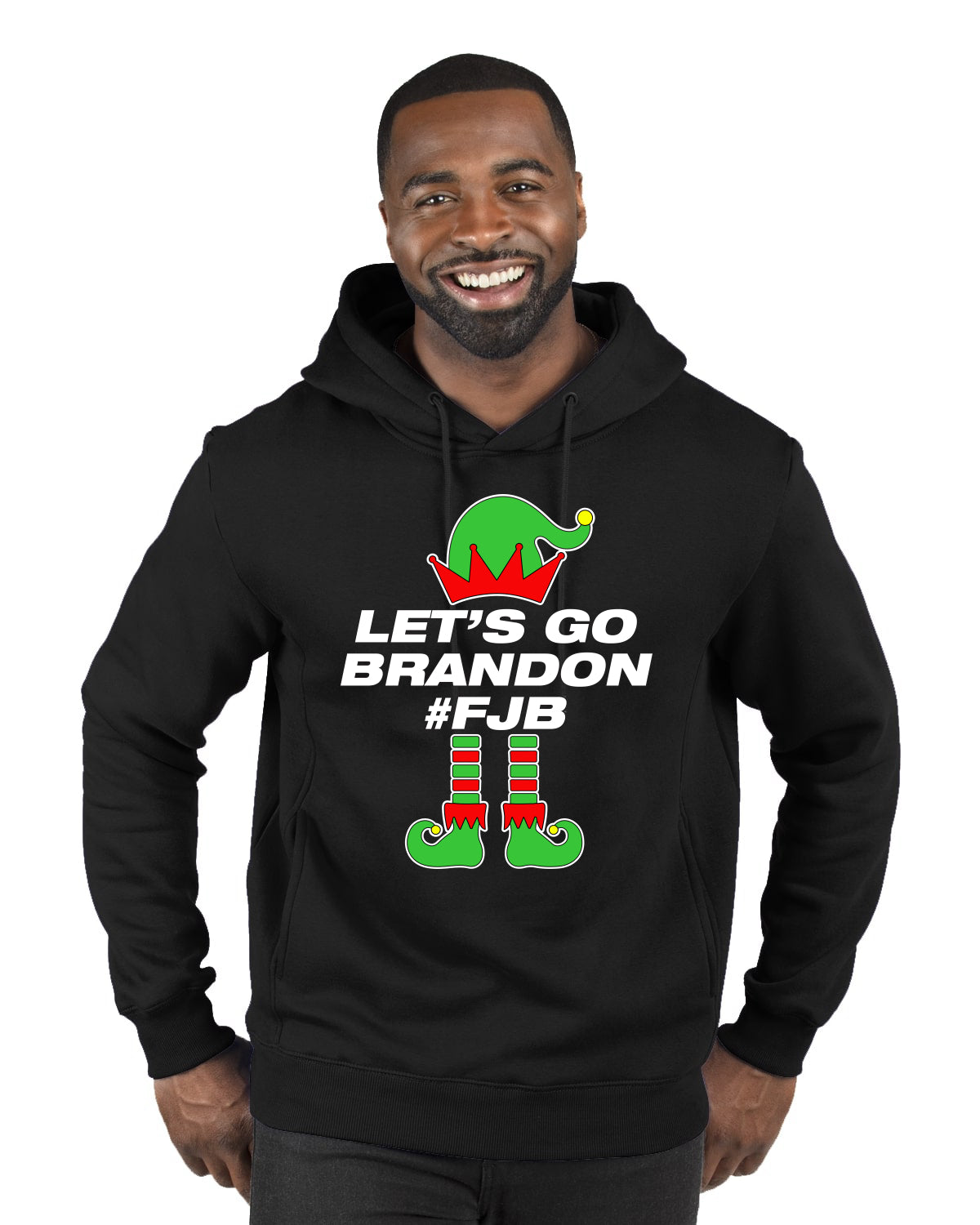 Let's Go Brandon Elf Merry Christmas Premium Graphic Hoodie Sweatshirt