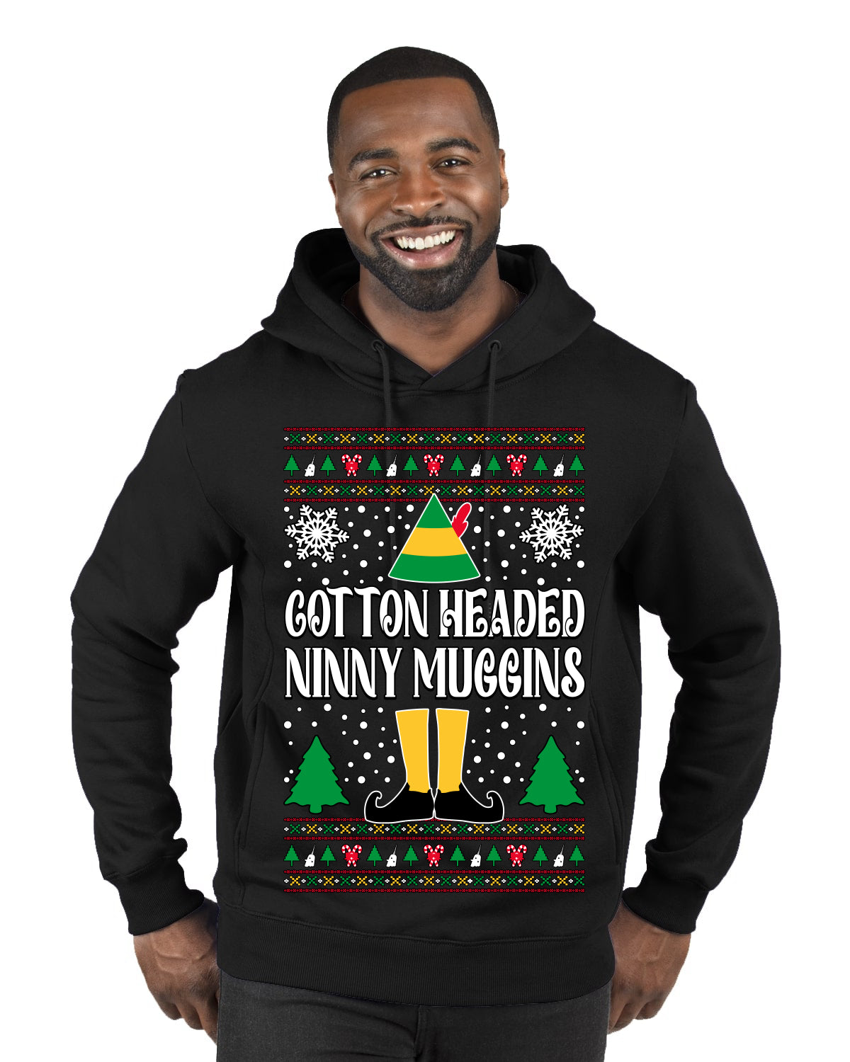 Cotton Headed Muggins Christmas Movie Quote Ugly Christmas Sweater Premium Graphic Hoodie Sweatshirt