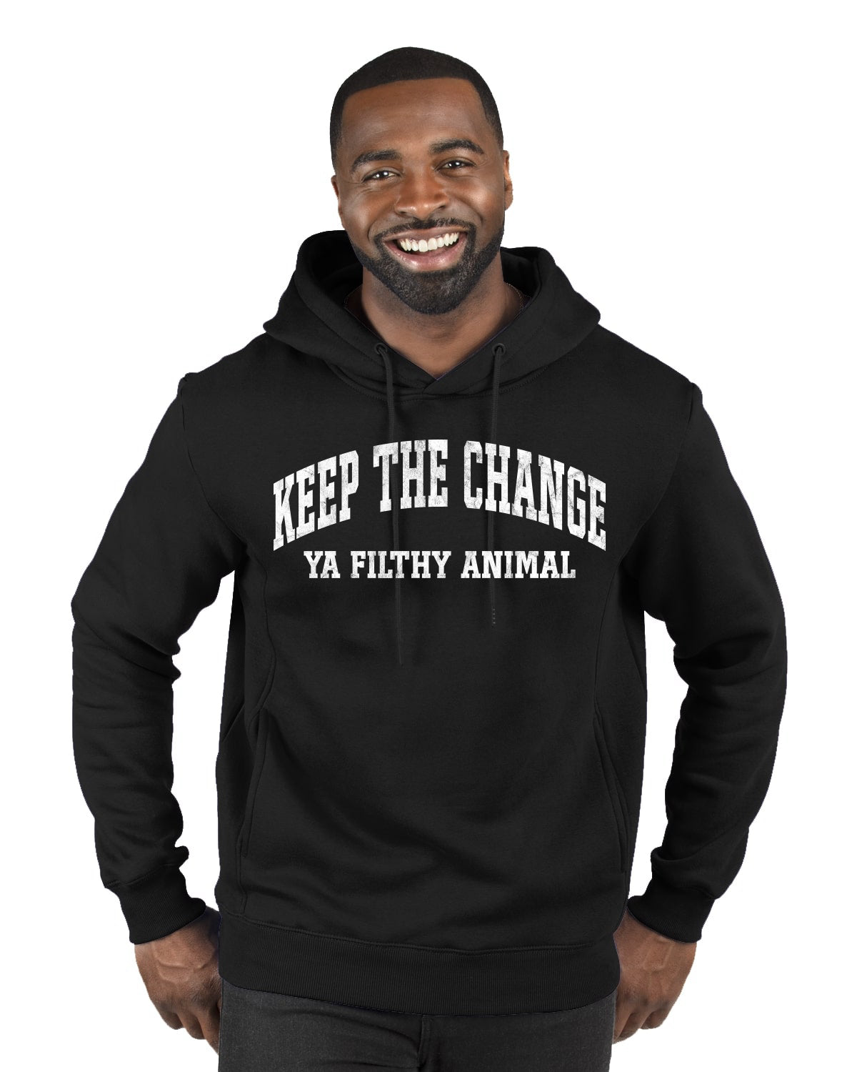 Vintage Movie Quote Keep The Change Filthy Animal Christmas Premium Graphic Hoodie Sweatshirt