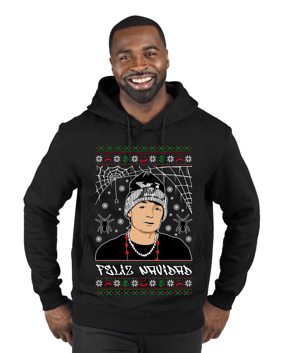 Peso Feliz Navidad Pluma Ugly Christmas Sweater Premium Graphic Hoodie Sweatshirt