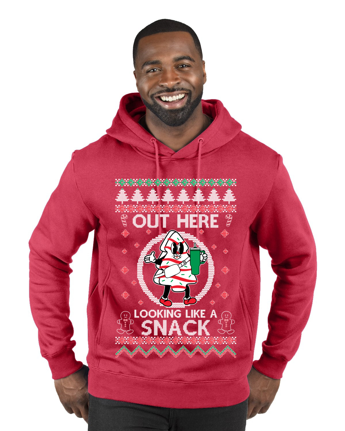 Out Here Looking Like A Snack Cookie Ugly Christmas Sweater Premium Graphic Hoodie Sweatshirt