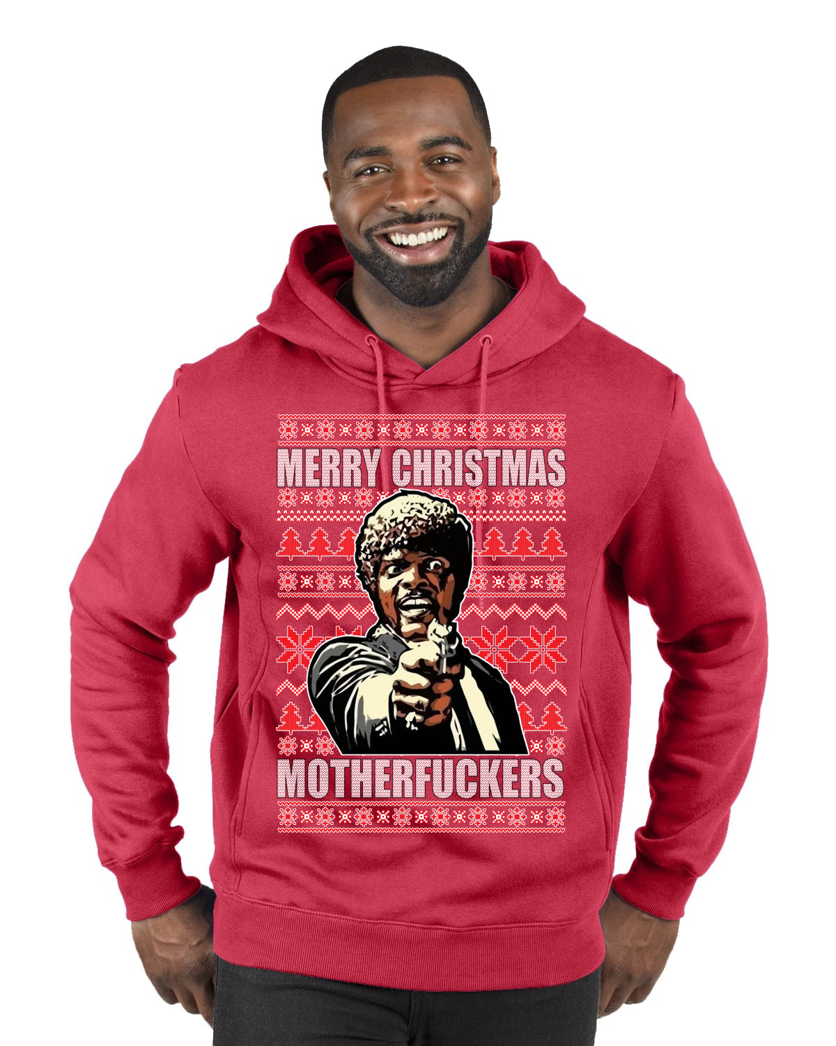 Merry Christmas Motherfuckers Merry Ugly Christmas Sweater Premium Graphic Hoodie Sweatshirt