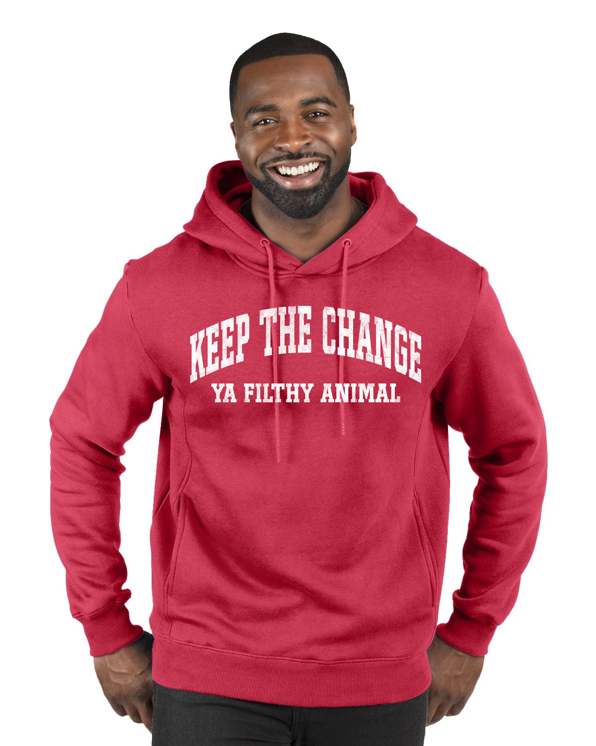 Vintage Movie Quote Keep The Change Filthy Animal Christmas Premium Graphic Hoodie Sweatshirt