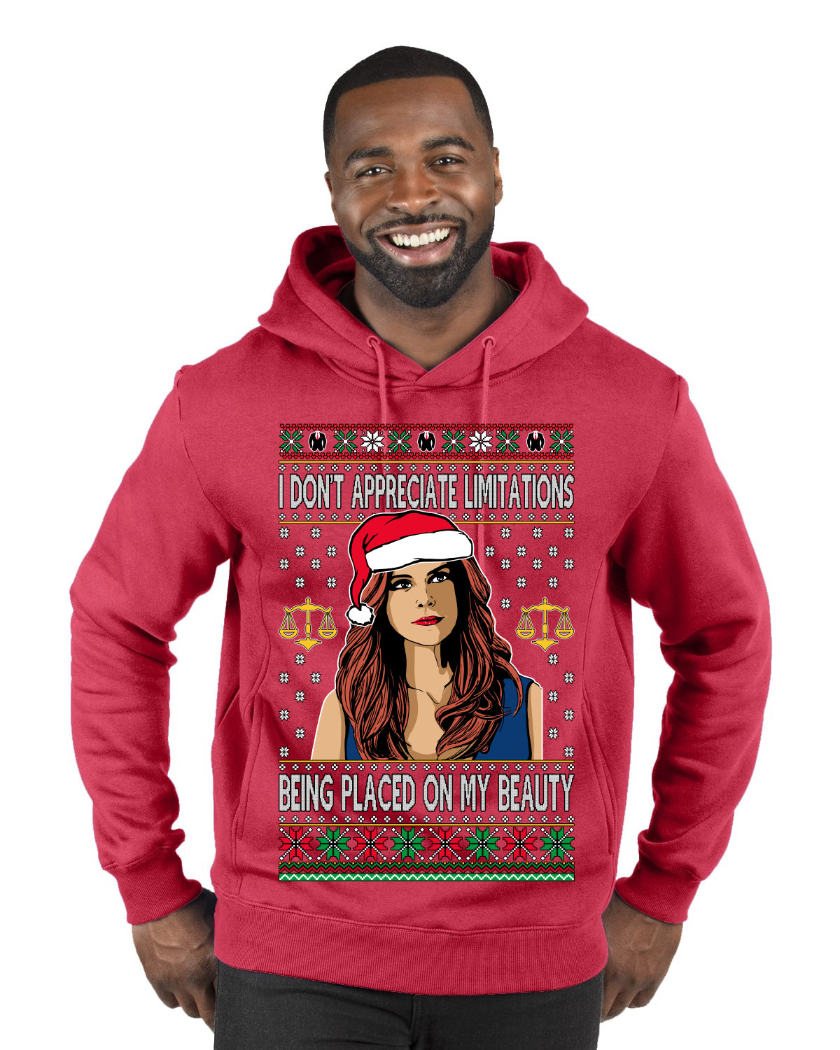 Don't Appreciate Limitations Being Placed Donna TV Show Parody Ugly Christmas Sweater Premium Graphic Hoodie Sweatshirt