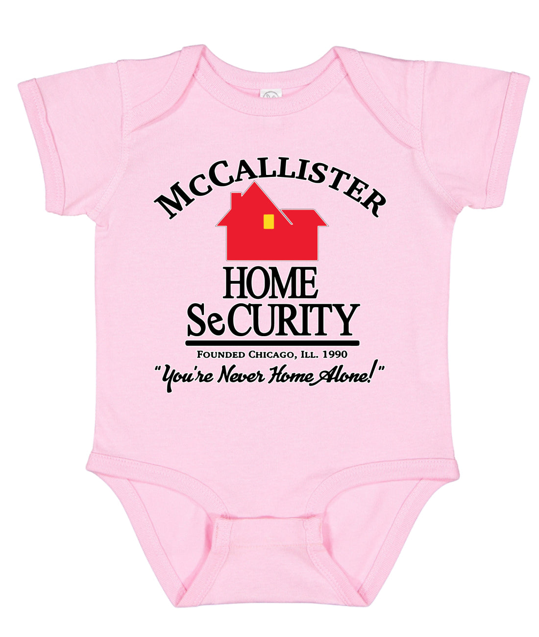 McCallister Home Security Logo TV Parody Ugly Christmas Sweater Baby Creeper Boys Girls Infant Bodysuit