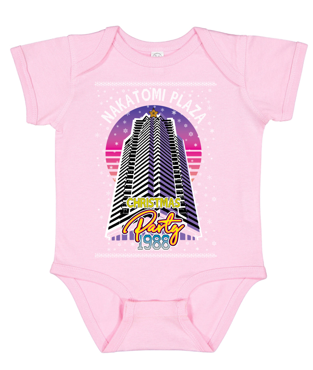 Retro Nakatomi Plaza 1988 Holiday Party Ugly Christmas Sweater Baby Creeper Boys Girls Infant Bodysuit