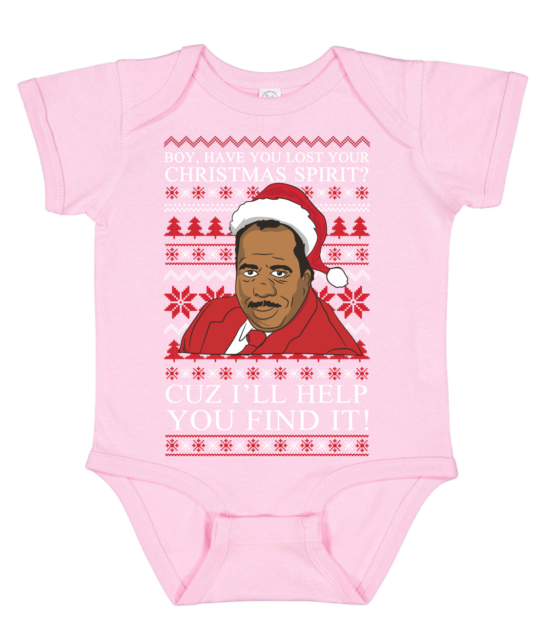 Christmas Spirit I'll Help You Find It Stanley Hudson Ugly Christmas Sweater Baby Creeper Boys Girls Infant Bodysuit