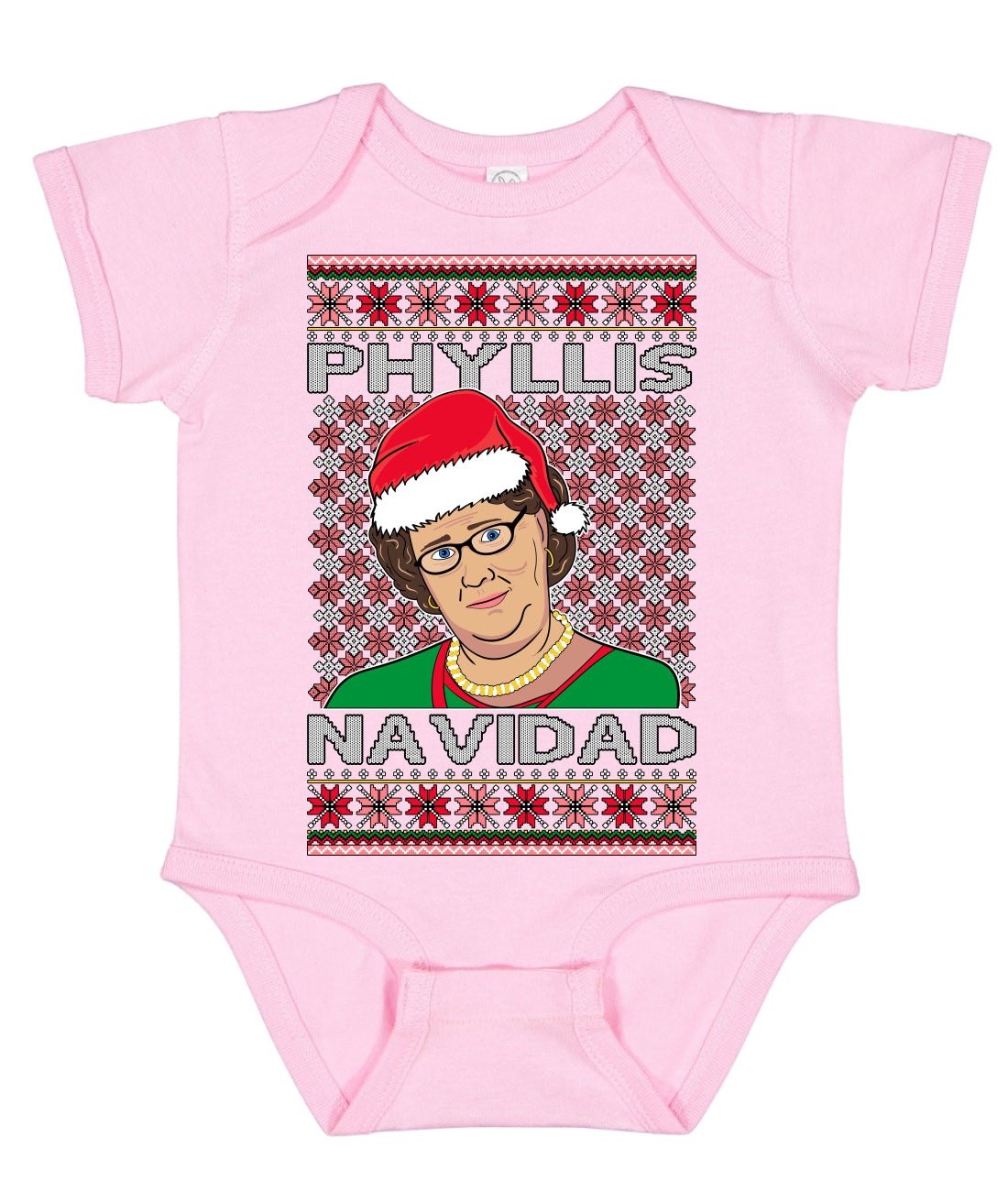 Office Phyllis Navidad Happy Holiday Ugly Christmas Sweater Baby Creeper Boys Girls Infant Bodysuit