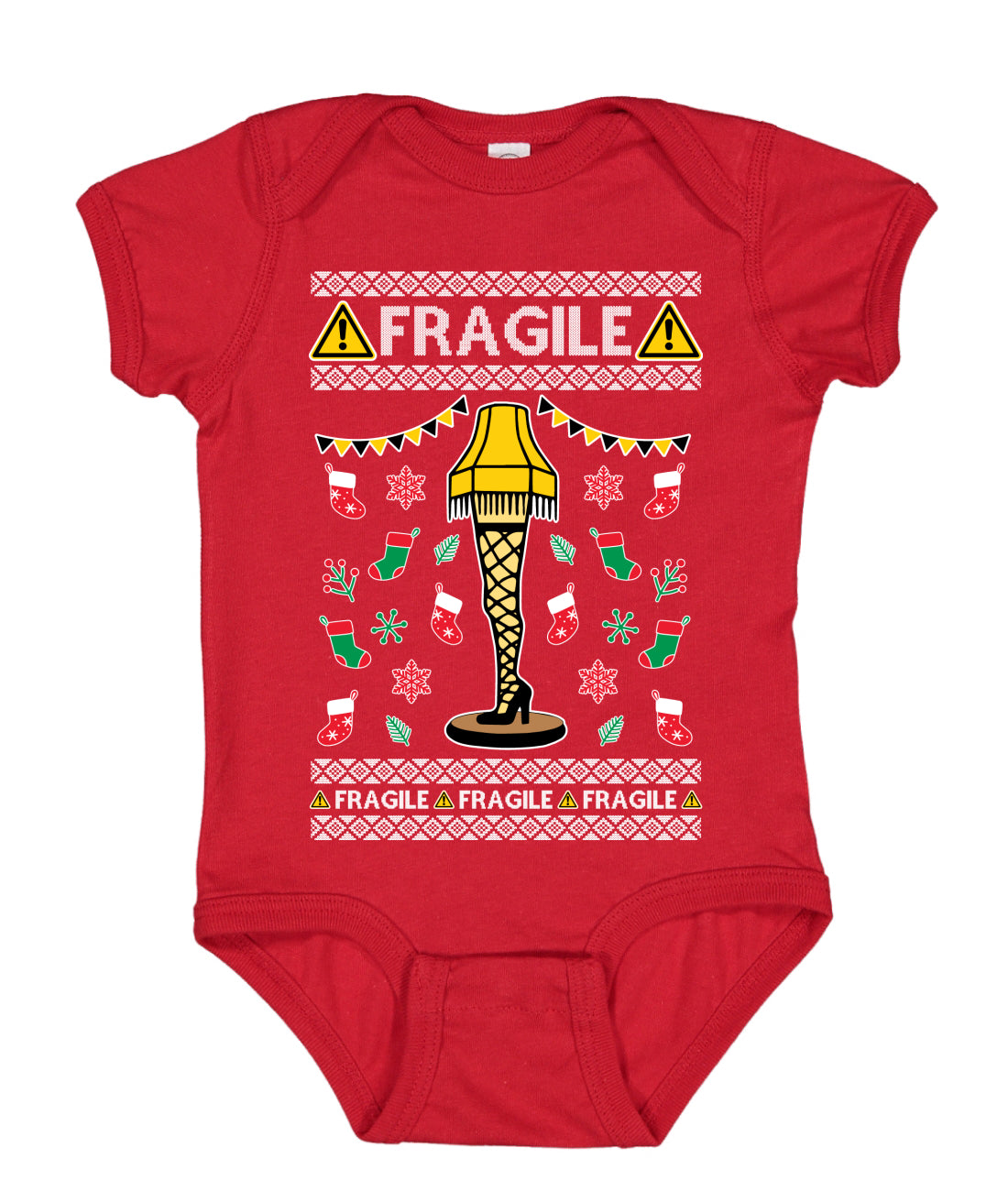Fragile Leg Lamp Movie Ugly Christmas Sweater Baby Creeper Boys Girls Infant Bodysuit