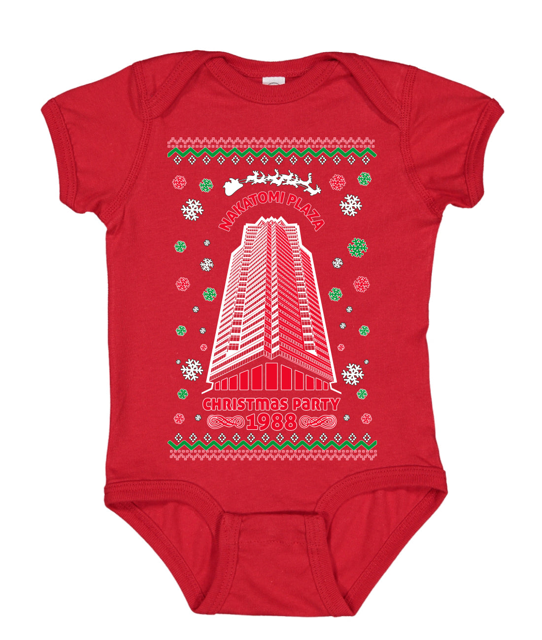 Nakatomi Plaza Christmas Party 1988 Ugly Christmas Sweater Baby Creeper Boys Girls Infant Bodysuit