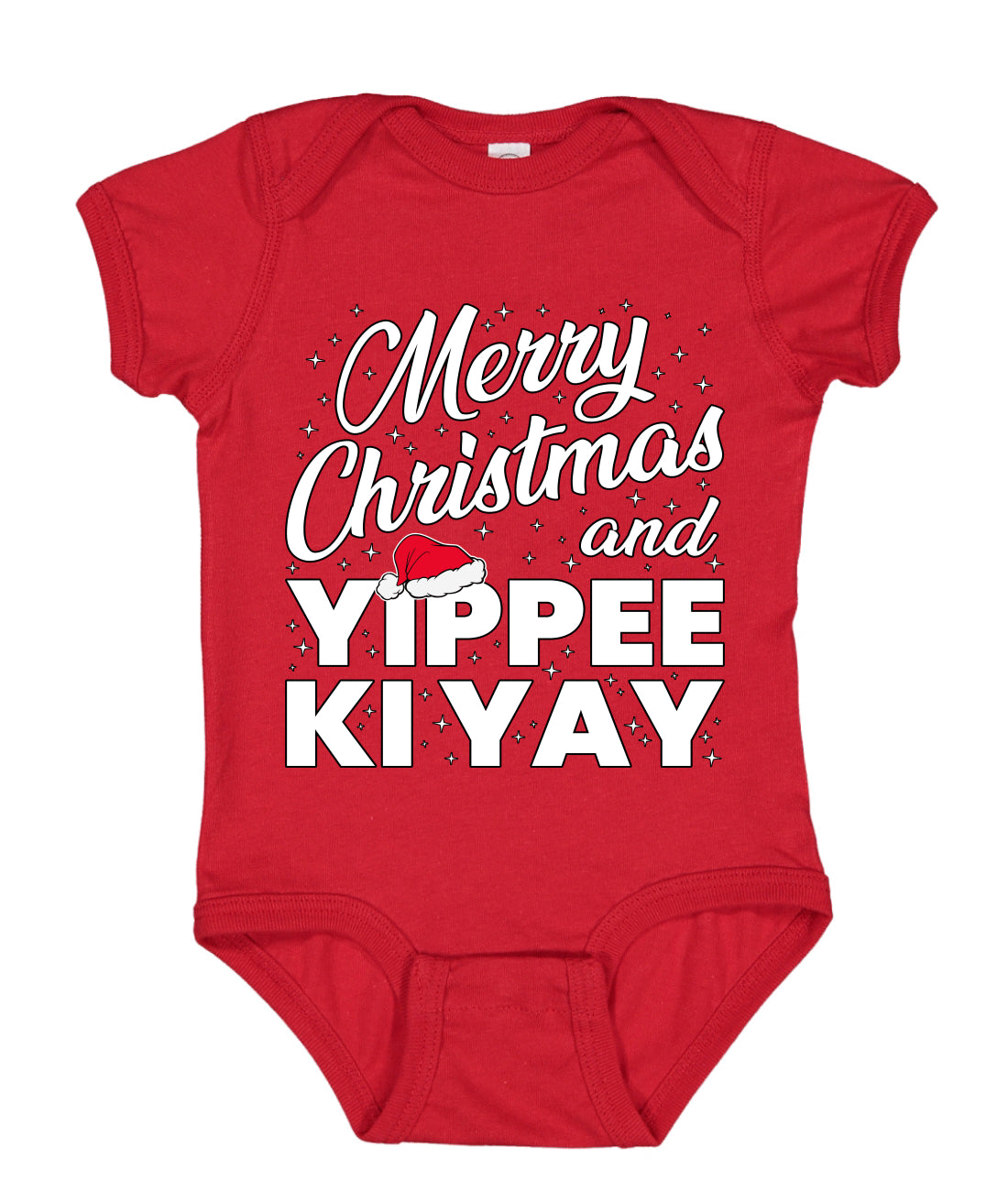 Merry Christmas and Yippee Ki Yay Ugly Christmas Sweater Baby Creeper Boys Girls Infant Bodysuit