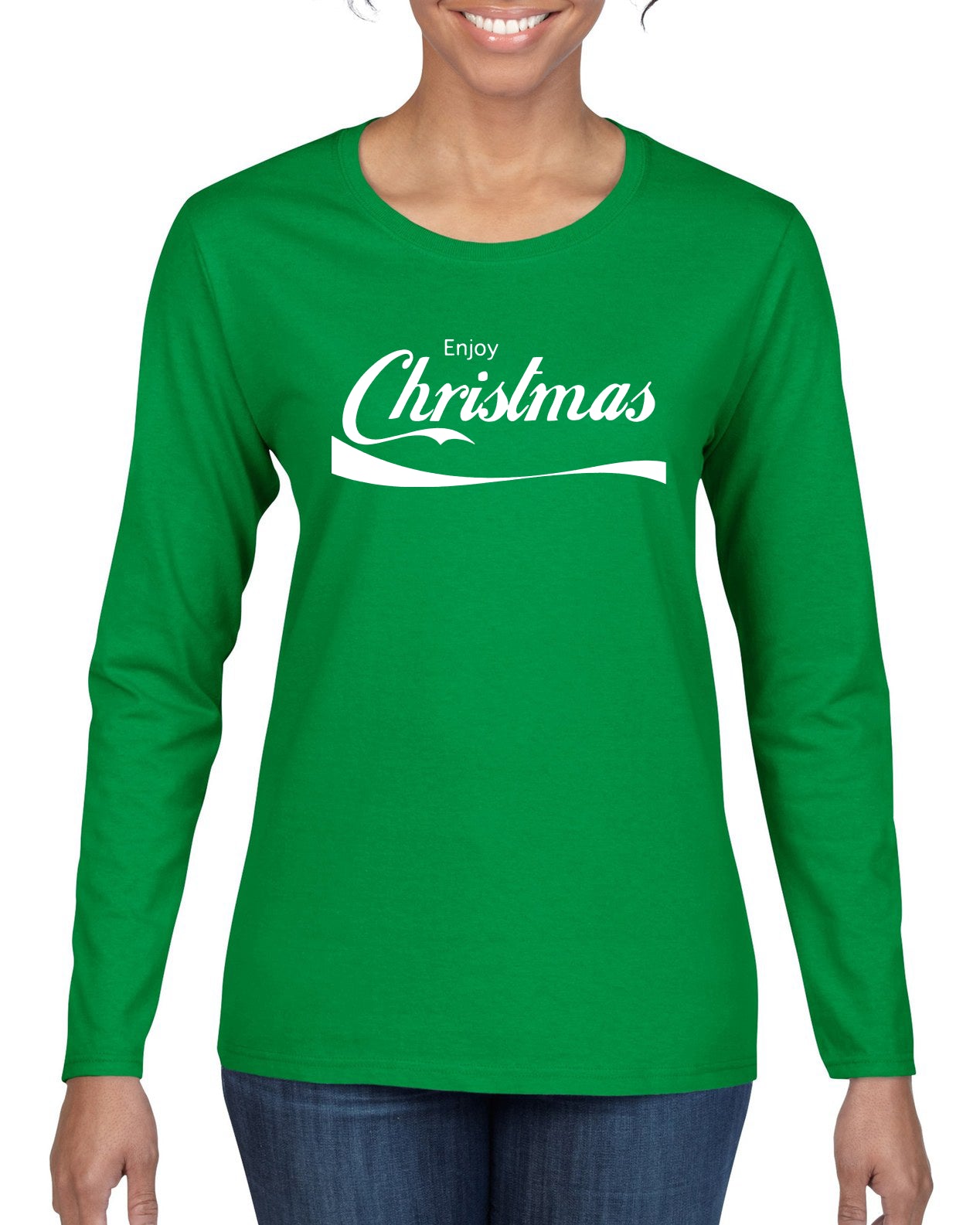 Enjoy Christmas Christmas Womens Graphic Long Sleeve T-Shirt