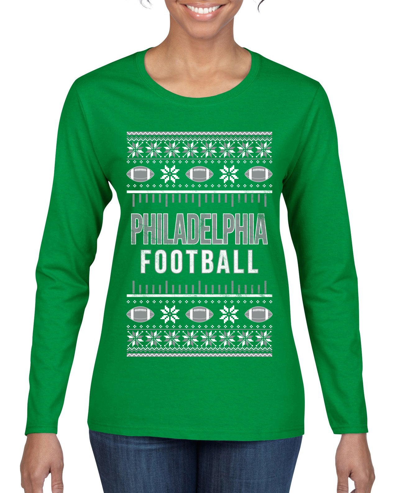 City of Philadelphia PHI American Football Fantasy Fan Ugly Christmas Sweater Unisex Crewneck Sweatshirt
