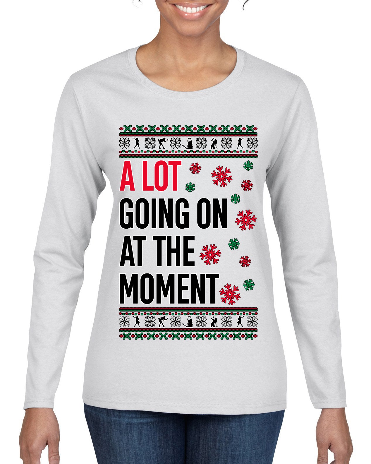 In My Era Movie Christmas Outfit Ugly Christmas Sweater Womens Graphic Long Sleeve T-Shirt